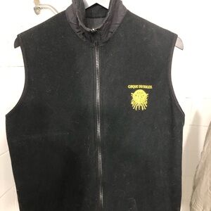 Limited Edition Black Fleece Vest with Cirque du Soleil Embroidery xs